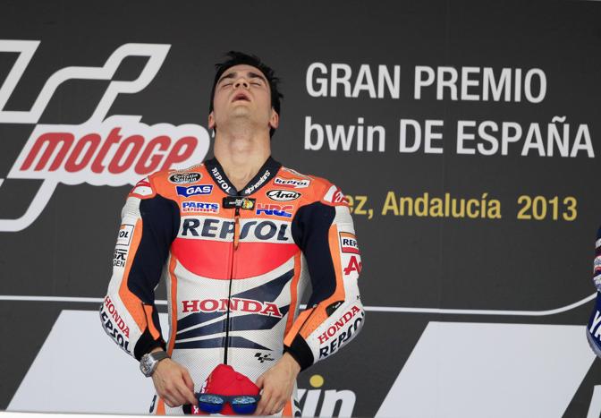 Per Pedrosa una liberazione dopo le vittorie di Lorenzo e Marquez nei primi due GP della stagione. Reuters